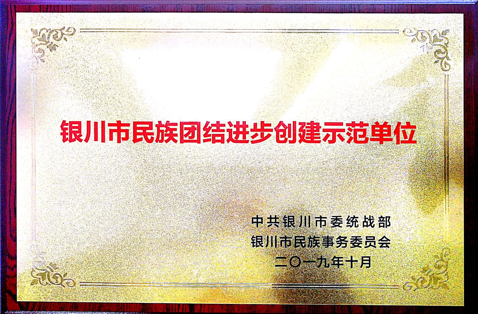 2019 · 2019银川市民族团结进步示范创建单位