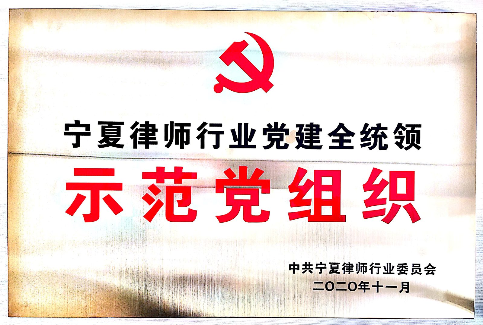 2020 · 2020宁夏律师行业党建全统领示范党组织