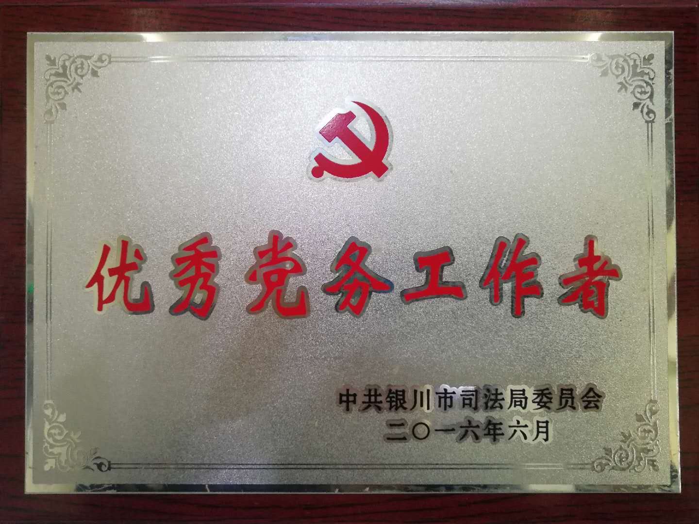 2016 · 祁占虎 · 2016优秀党务工作者